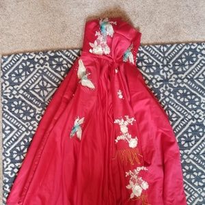 Japanese style red ballgown